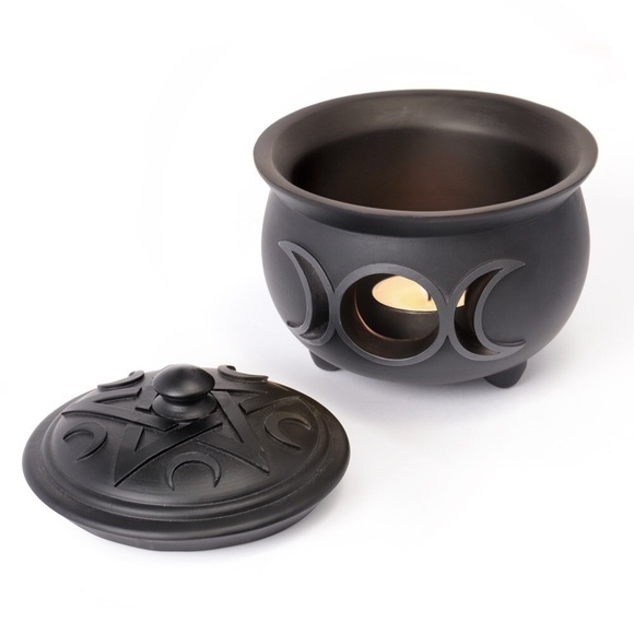 New! Alchemy Of England (Alchemy Gothic) Triple Moon Cauldron Pot - Picture 3 of 6
